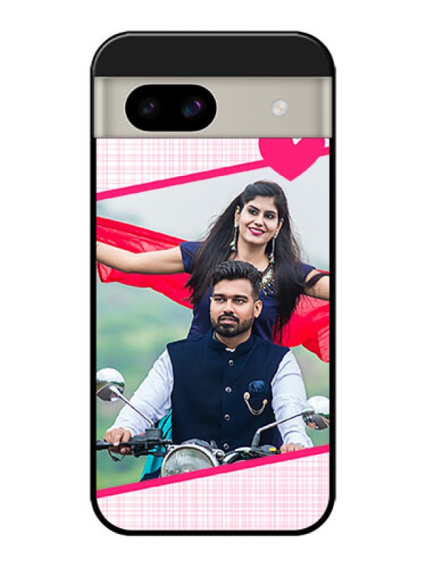 Custom Google Pixel 8A 5G Custom Glass Phone Case - Love Shape Heart Design