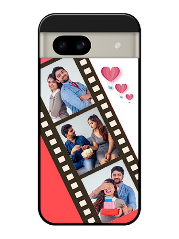 Custom Google Pixel 8A 5G Custom Glass Phone Case - 3 Image Holder With Film Reel
