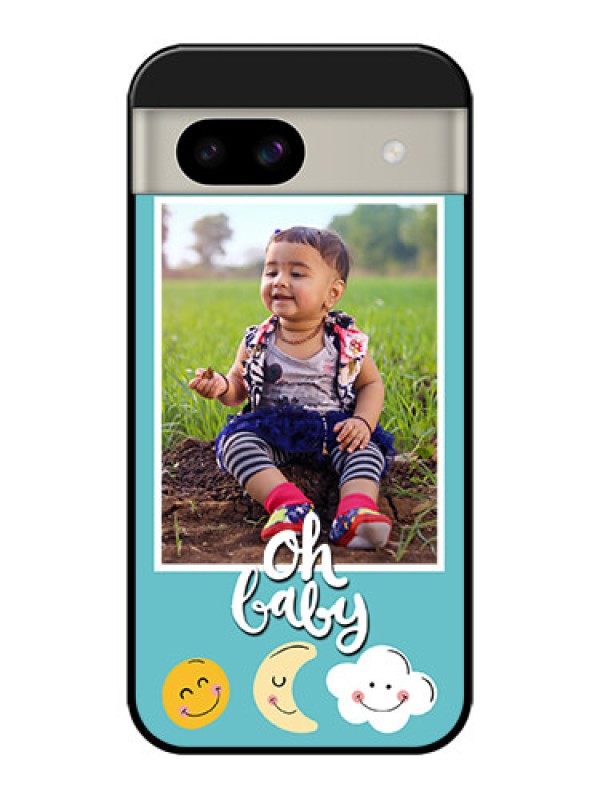 Custom Google Pixel 8A 5G Custom Glass Phone Case - Smiley Kids Stars Design