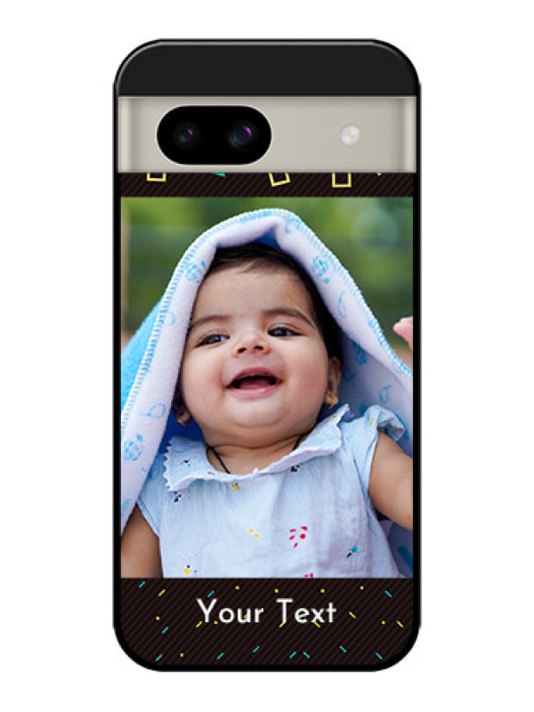 Custom Google Pixel 8A 5G Custom Glass Phone Case - With Confetti Birthday Design