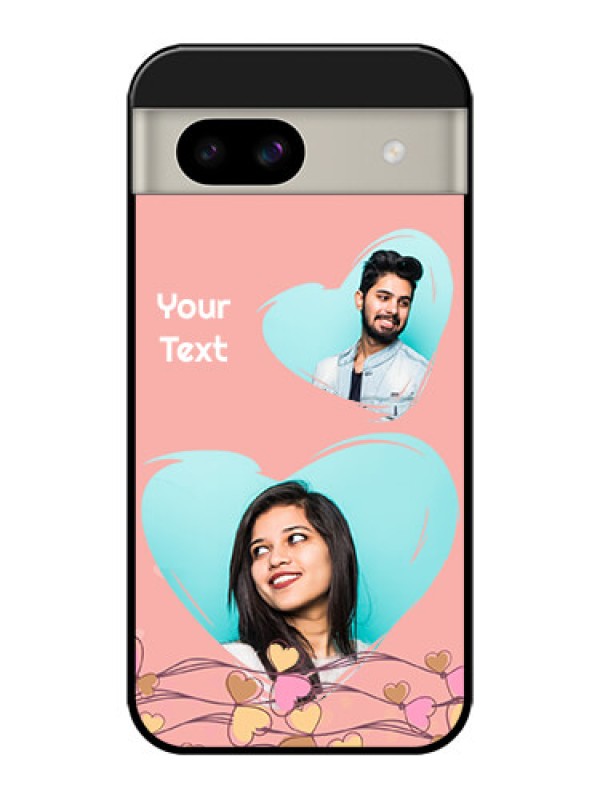 Custom Google Pixel 8A 5G Custom Glass Phone Case - Love Doodle Design