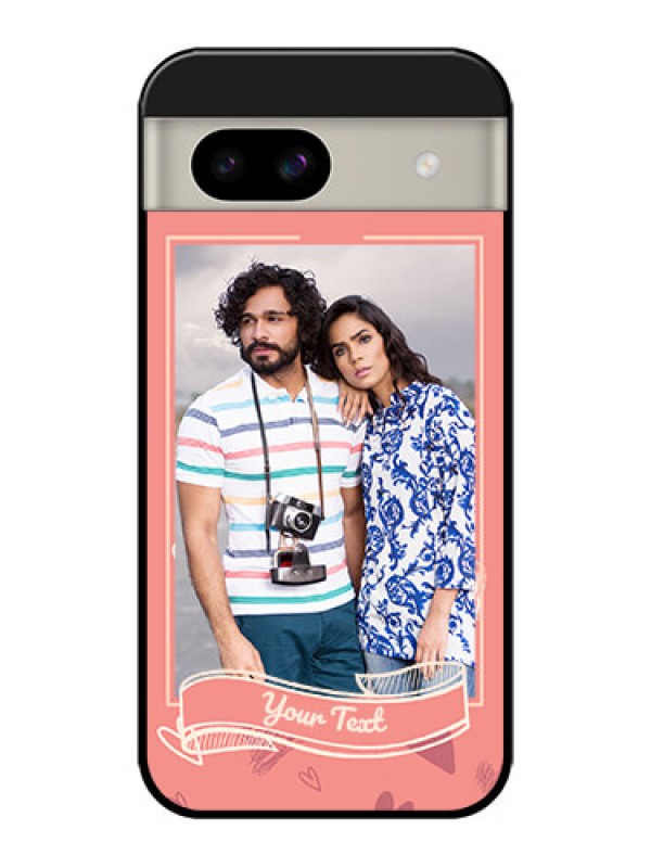 Custom Google Pixel 8A 5G Custom Glass Phone Case - Love Doodle Art Design