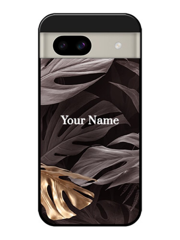 Custom Google Pixel 8A 5G Custom Glass Phone Case - Wild Leaves Digital Paint Design