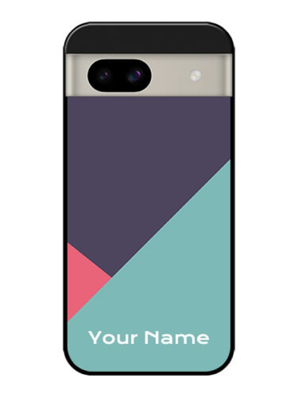 Custom Google Pixel 8A 5G Custom Glass Phone Case - Tri Color Abstract Design