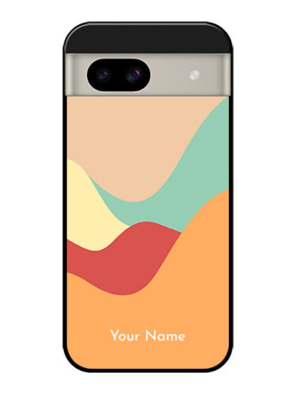 Custom Google Pixel 8A 5G Custom Glass Phone Case - Ocean Waves Multi - Colour Design