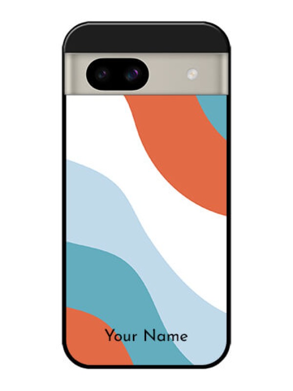 Custom Google Pixel 8A 5G Custom Glass Phone Case - Coloured Waves Design
