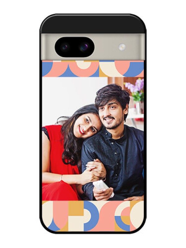 Custom Google Pixel 8A 5G Custom Glass Phone Case - Semi - Circle Maze Pattern Design