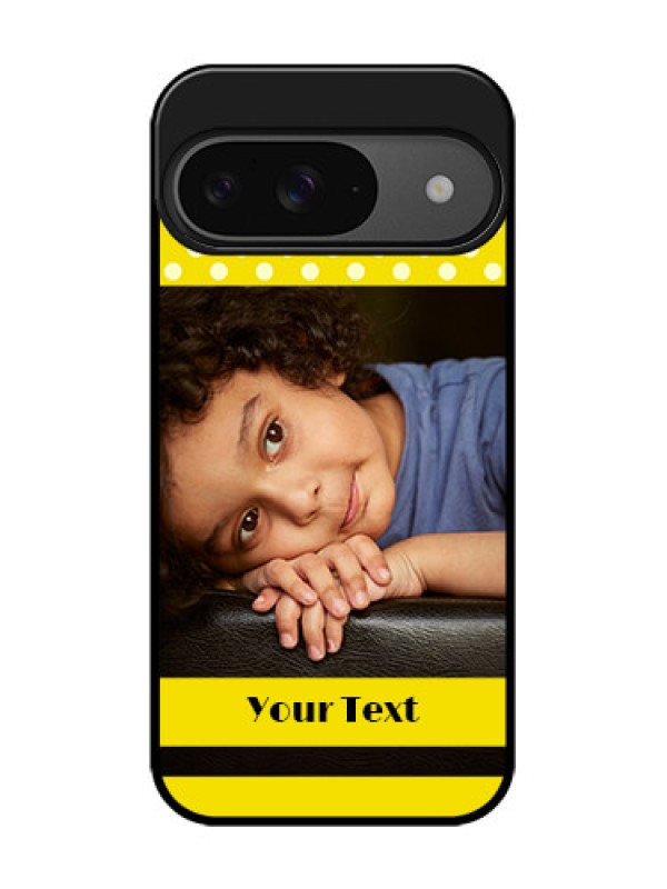 Custom Google Pixel 9 5G Custom Glass Phone Case - Bright Yellow Case Design