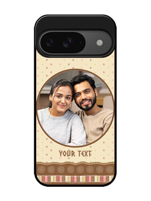 Custom Google Pixel 9 5G Custom Glass Phone Case - Brown Dotted Mobile Case Design