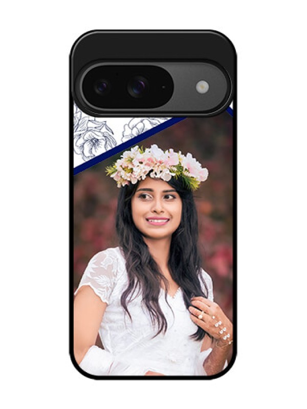 Custom Google Pixel 9 5G Custom Glass Phone Case - Classy Floral Design