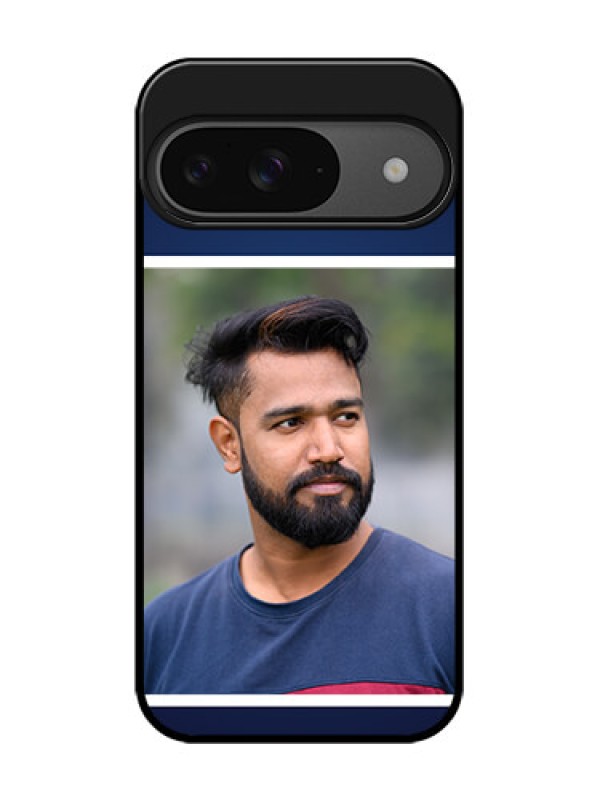 Custom Google Pixel 9 5G Custom Glass Phone Case - Simple Royal Blue Design