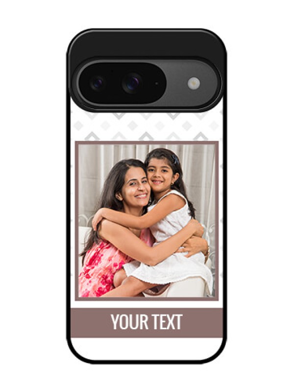 Custom Google Pixel 9 5G Custom Glass Phone Case - Simple Diamond Design