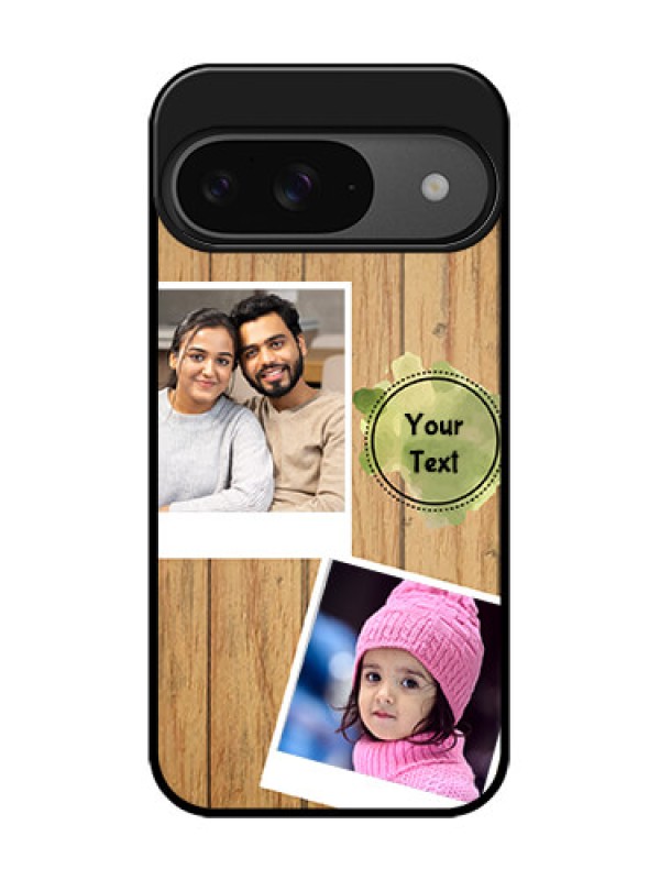 Custom Google Pixel 9 5G Custom Glass Phone Case - Wooden Texture Design