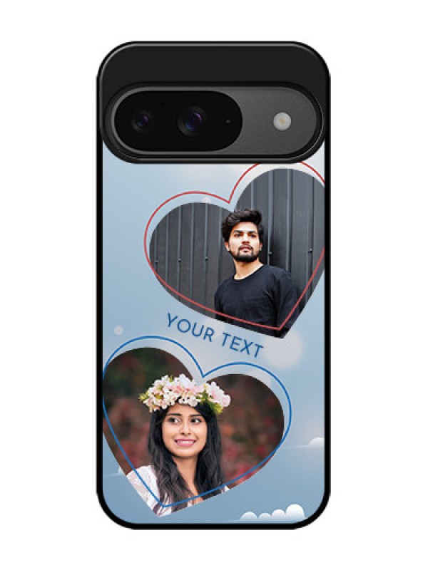 Custom Google Pixel 9 5G Custom Glass Phone Case - Blue Color Couple Design