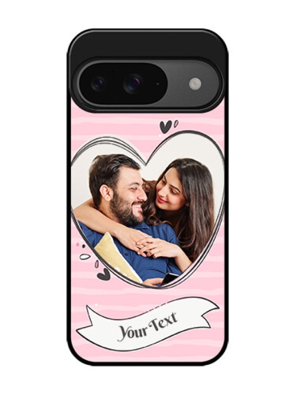 Custom Google Pixel 9 5G Custom Glass Phone Case - Vintage Heart Design