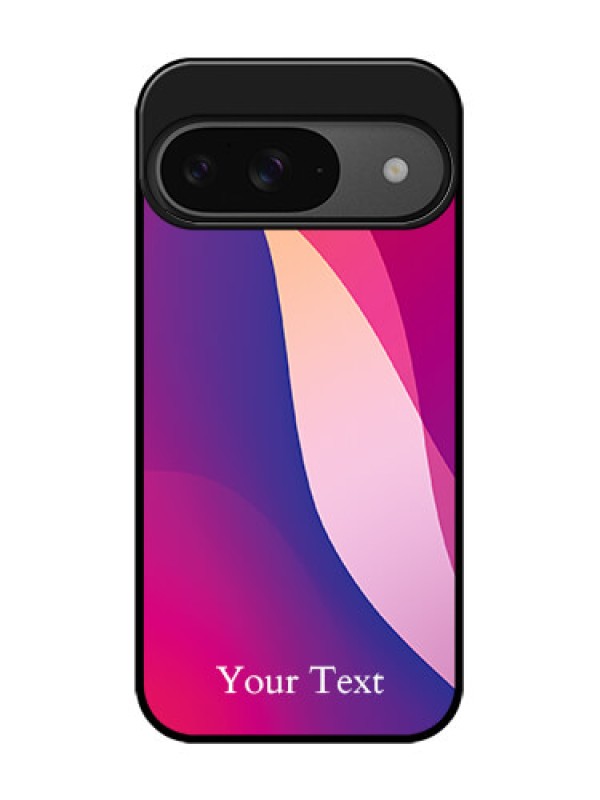 Custom Google Pixel 9 5G Custom Glass Phone Case - Digital Abstract Overlap Design
