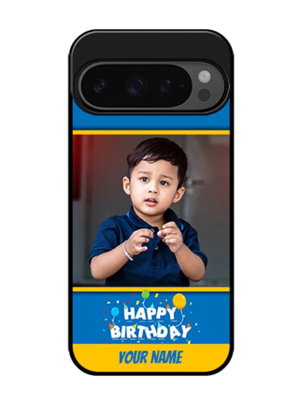 Custom Google Pixel 9 Pro 5G Custom Glass Phone Case - Birthday Wishes Design