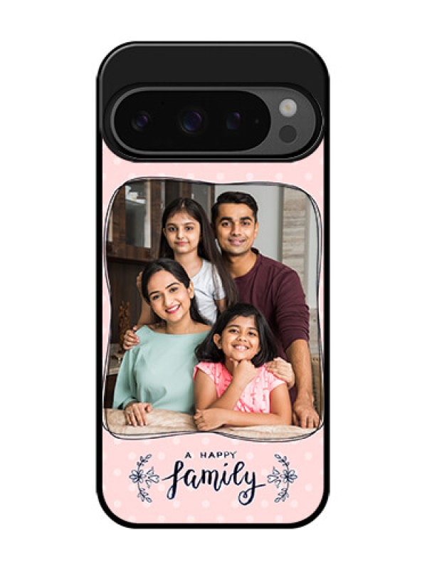 Custom Google Pixel 9 Pro 5G Custom Glass Phone Case - Family With Dots Design