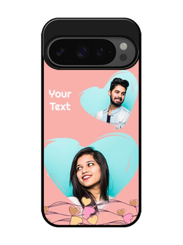 Custom Google Pixel 9 Pro 5G Custom Glass Phone Case - Love Doodle Design