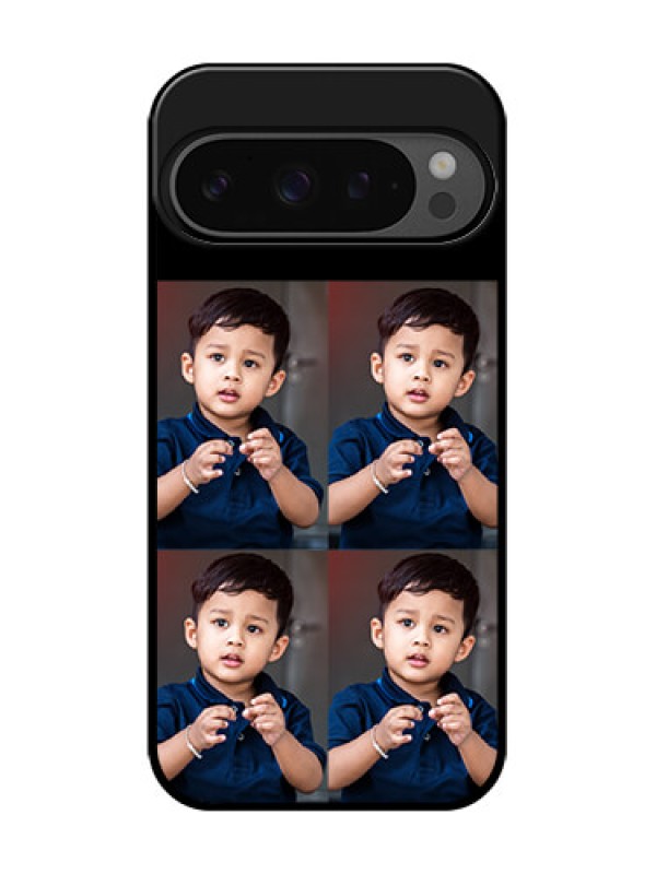 Custom Google Pixel 9 Pro 5G Custom Glass Phone Case - 4 Image Holder Design