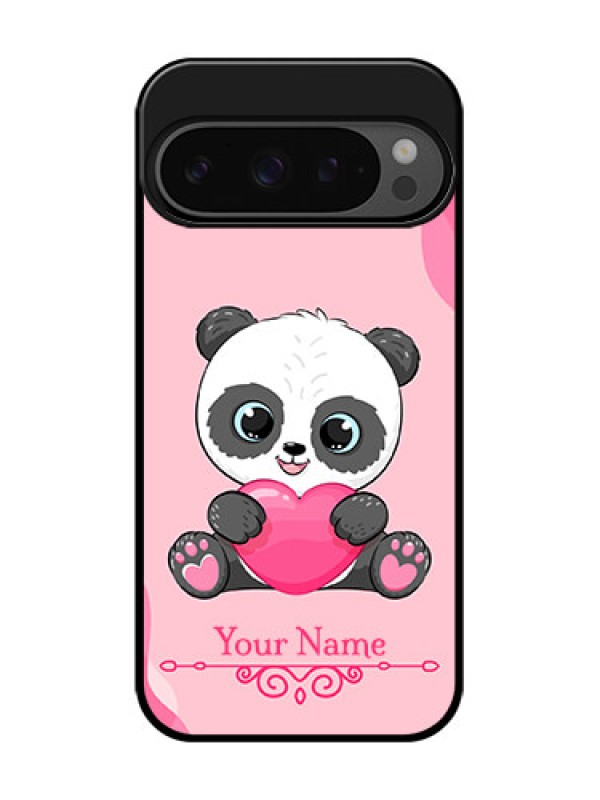 Custom Google Pixel 9 Pro 5G Custom Glass Phone Case - Cute Panda Design
