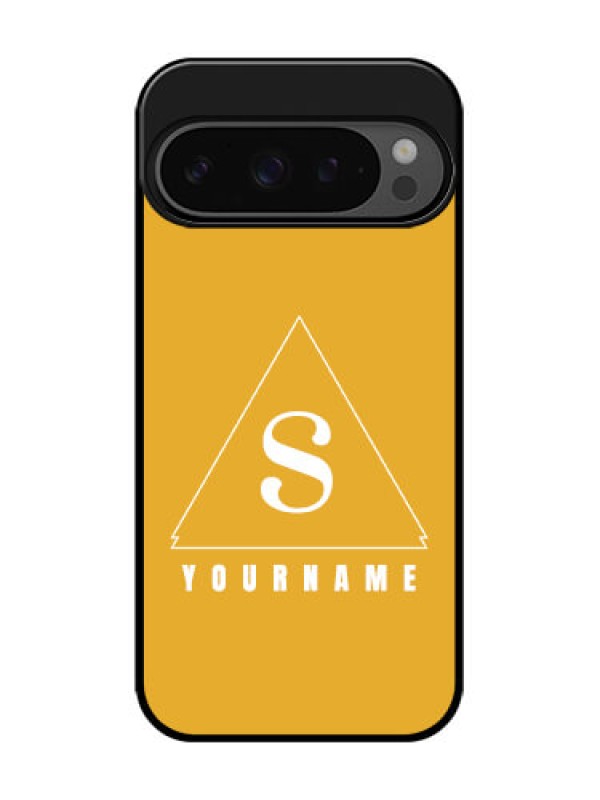 Custom Google Pixel 9 Pro 5G Custom Glass Phone Case - Simple Triangle Design