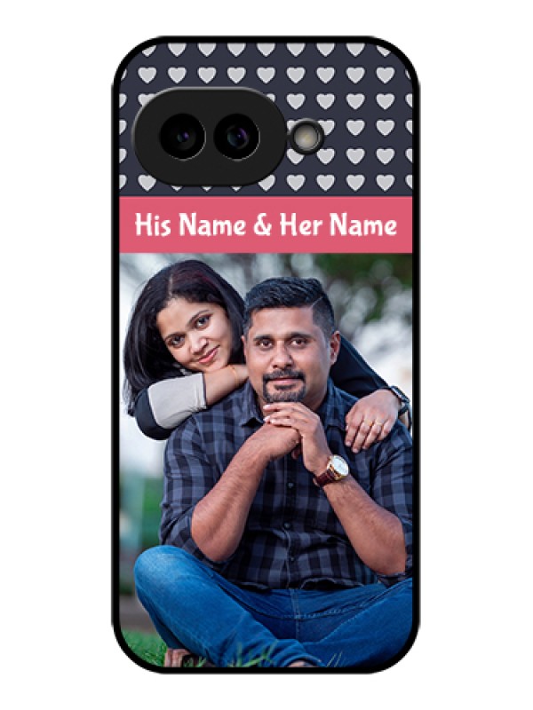 Custom Pixel 9A 5G Custom Glass Phone Case - Love Symbols Design