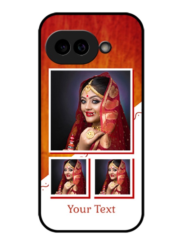Custom Pixel 9A 5G Custom Glass Phone Case - Wedding Memories Design
