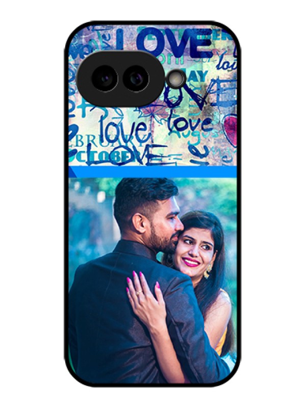 Custom Pixel 9A 5G Custom Glass Phone Case - Colorful Love Design