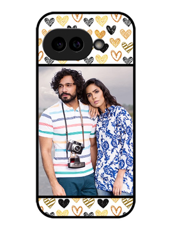 Custom Pixel 9A 5G Custom Glass Phone Case - Love Symbol Design