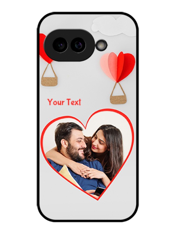 Custom Pixel 9A 5G Custom Glass Phone Case - Parachute Love Design