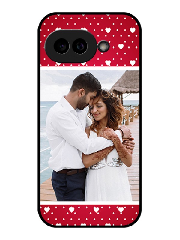 Custom Pixel 9A 5G Custom Glass Phone Case - Hearts Mobile Case Design