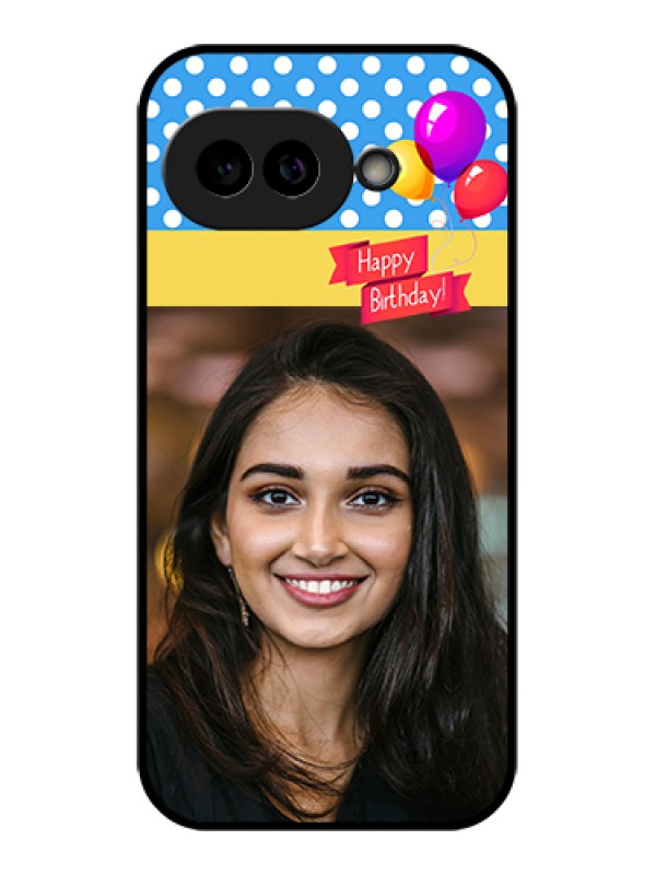 Custom Pixel 9A 5G Custom Glass Phone Case - Happy Birthday Design