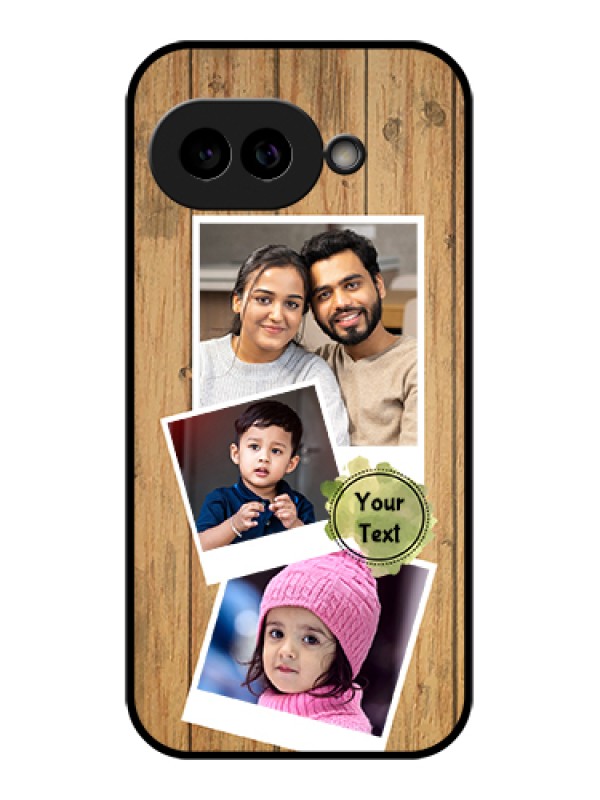 Custom Pixel 9A 5G Custom Glass Phone Case - Wooden Texture Design