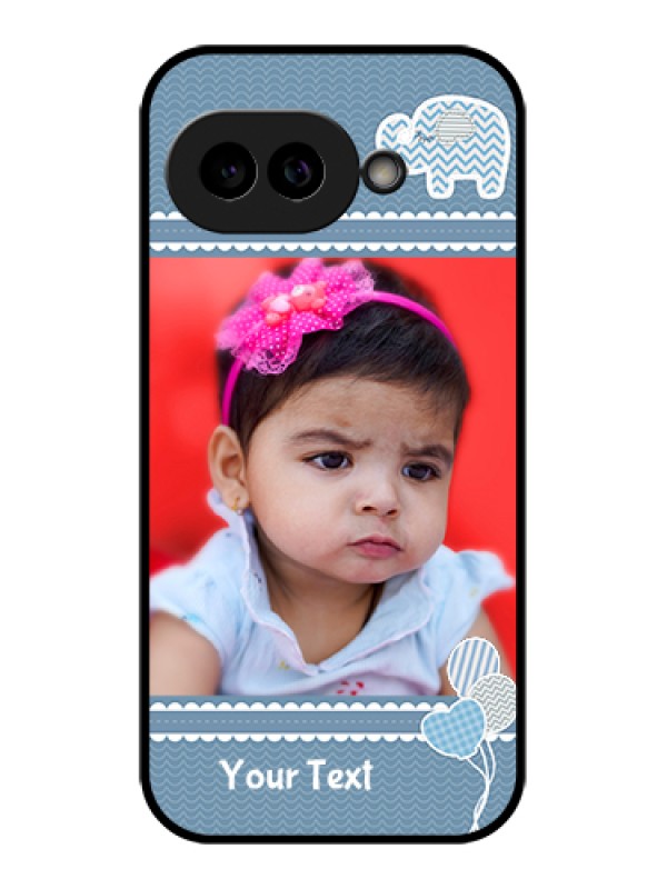 Custom Pixel 9A 5G Custom Glass Phone Case - With Kids Pattern Design