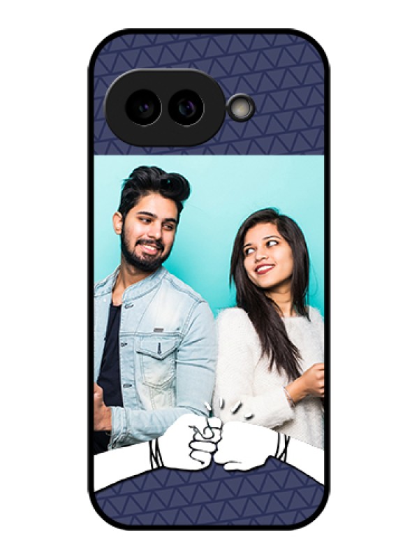 Custom Pixel 9A 5G Custom Glass Phone Case - With Best Friends Design