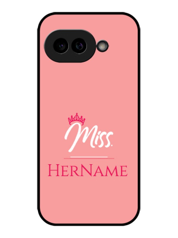 Custom Pixel 9A 5G Custom Glass Phone Case - Mrs With Name Design