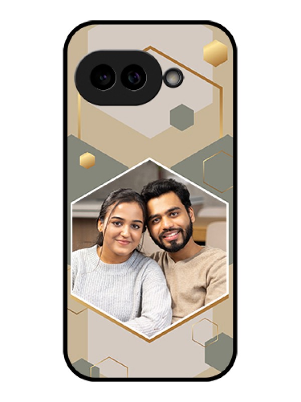 Custom Pixel 9A 5G Custom Glass Phone Case - Stylish Hexagon Pattern Design