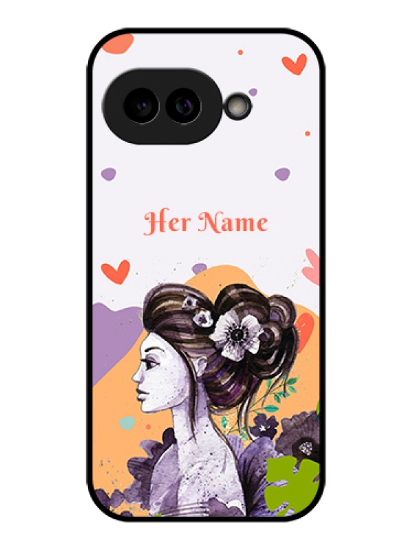 Custom Pixel 9A 5G Custom Glass Phone Case - Woman And Nature Design