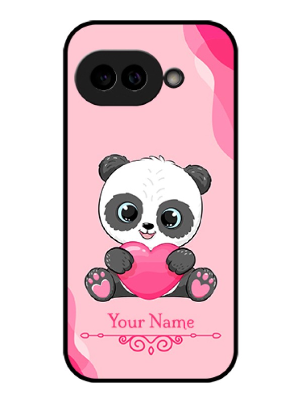 Custom Pixel 9A 5G Custom Glass Phone Case - Cute Panda Design