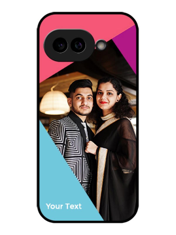 Custom Pixel 9A 5G Custom Glass Phone Case - Stacked Triple Colour Design