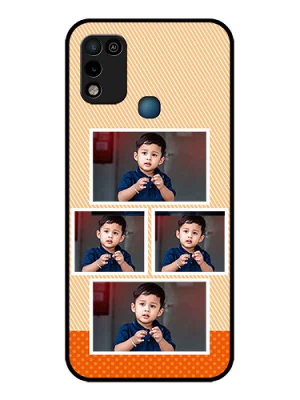 Custom Infinix Hot 10 Play Photo Printing on Glass Case - Bulk Photos Upload Design