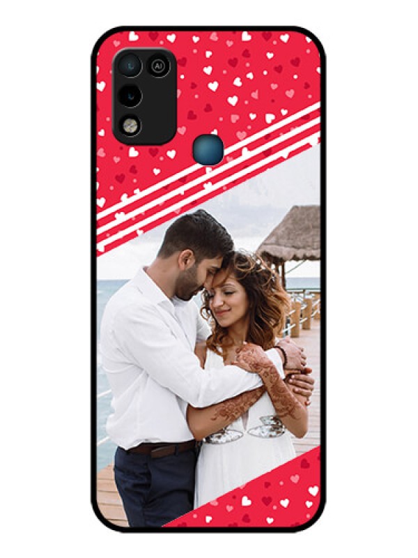 Custom Infinix Hot 10 Play Custom Glass Mobile Case - Valentines Gift Design