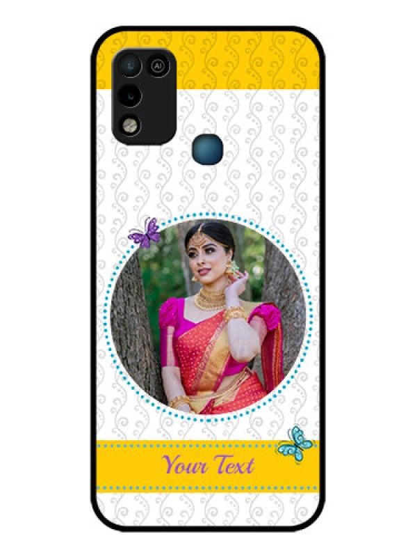 Custom Infinix Hot 10 Play Custom Glass Mobile Case - Girls Premium Case Design