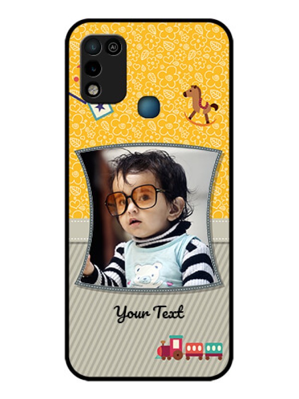 Custom Infinix Hot 10 Play Personalized Glass Phone Case - Baby Picture Upload Design