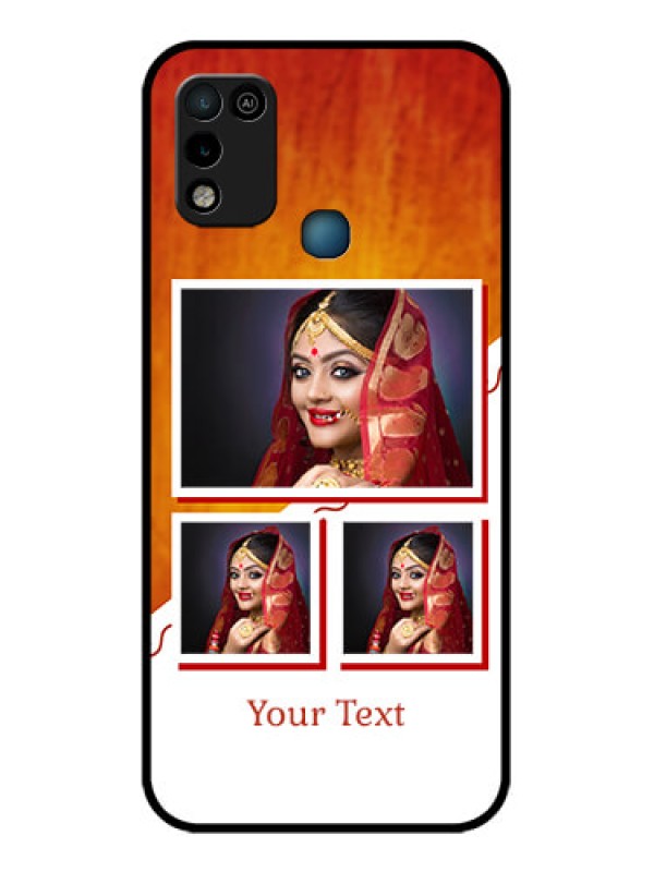 Custom Infinix Hot 10 Play Custom Glass Phone Case - Wedding Memories Design