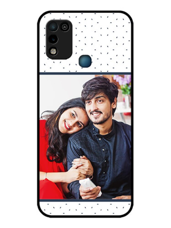 Custom Infinix Hot 10 Play Personalized Glass Phone Case - Premium Dot Design