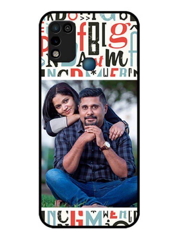 Custom Infinix Hot 10 Play Personalized Glass Phone Case - Alphabet Design