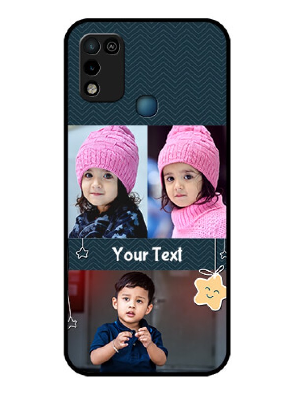 Custom Infinix Hot 10 Play Custom Glass Mobile Case - Hanging Stars Design