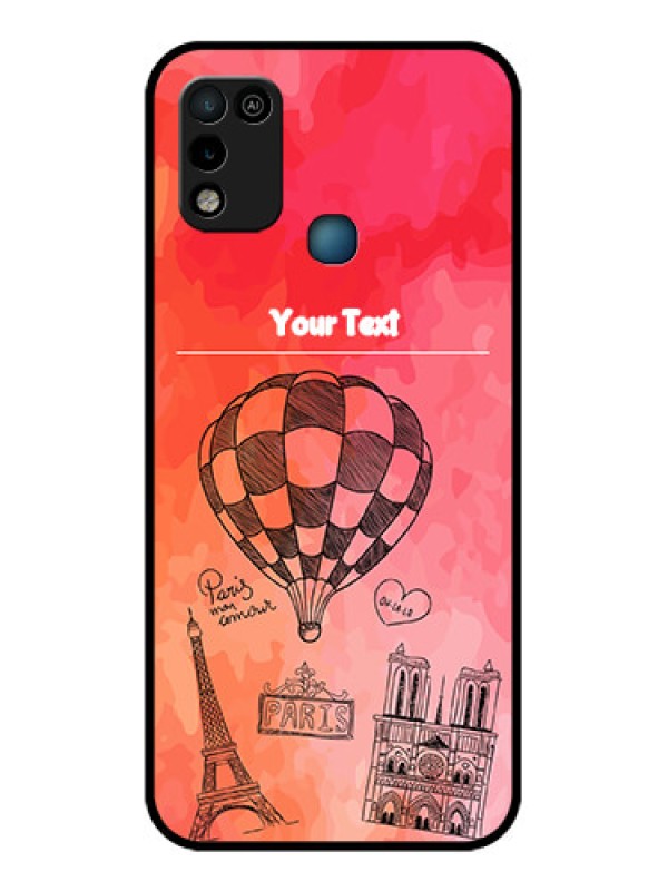 Custom Infinix Hot 10 Play Custom Glass Phone Case - Paris Theme Design